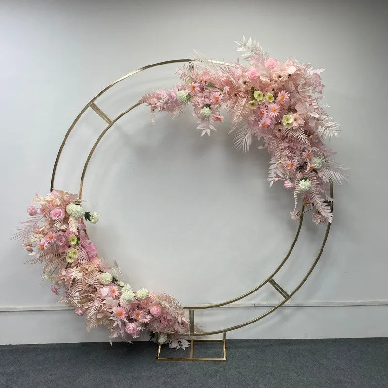Round Wedding Backdrop Stand Flower Ring Birthday Party Outdoor Balloon Background Decoration