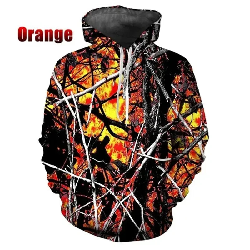 Deer Huntering Camouflage Hoodie Men Autumn 3D Printed Natural Camo Hoodies Harajuku Fashion Womens Clothing y2k Pullover Hoody