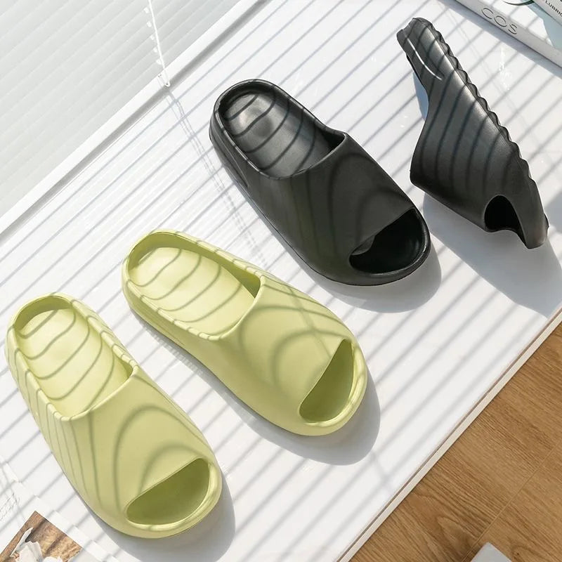 Men's and Women's Casual Slippers Thick-Soled Wear-Resistant Non-Slip Heightening Comfortable Soft Casual Beach Sandals