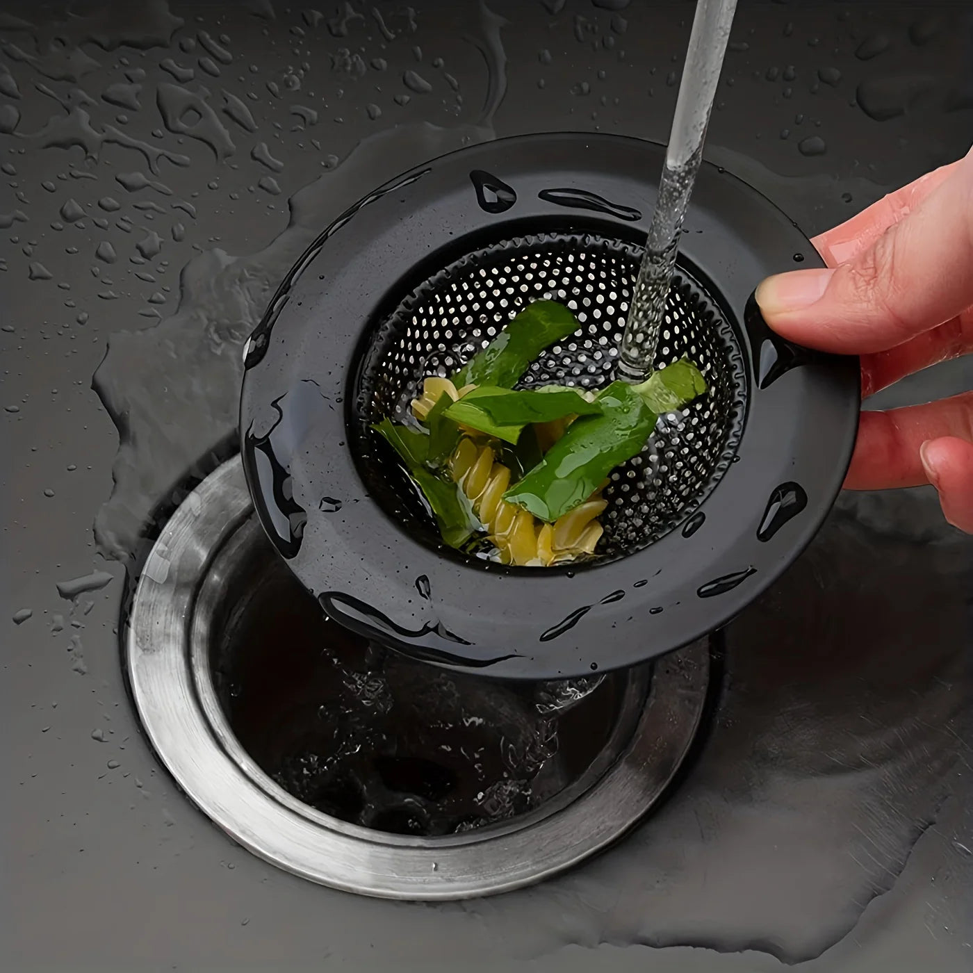 2Pcs Kitchen Sink Filter Stainless Steel Mesh Sink Strainer