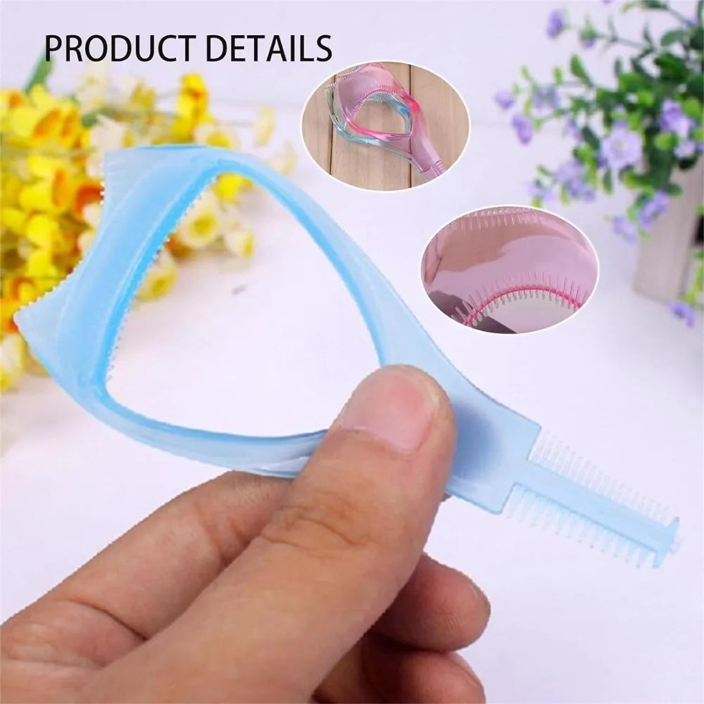 Eyeliner Assistant 3-In-1 Eyelash Comb Template Protect Eyes Crystal Mascara Shield Guide Cosmetic 3 In1 Eyelashes Tools
