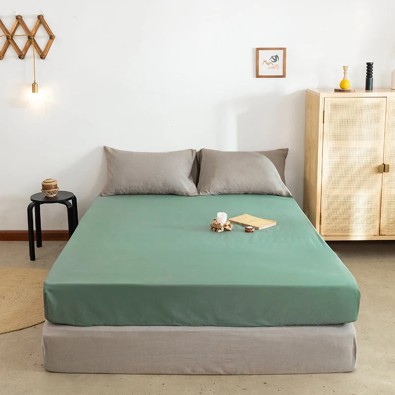 Brushed Fitted Sheet with Elastic Bands Non Slip Adjustable Mattress Covers Bed Cap /Bed Spread /Bedsheet Single Queen King Size