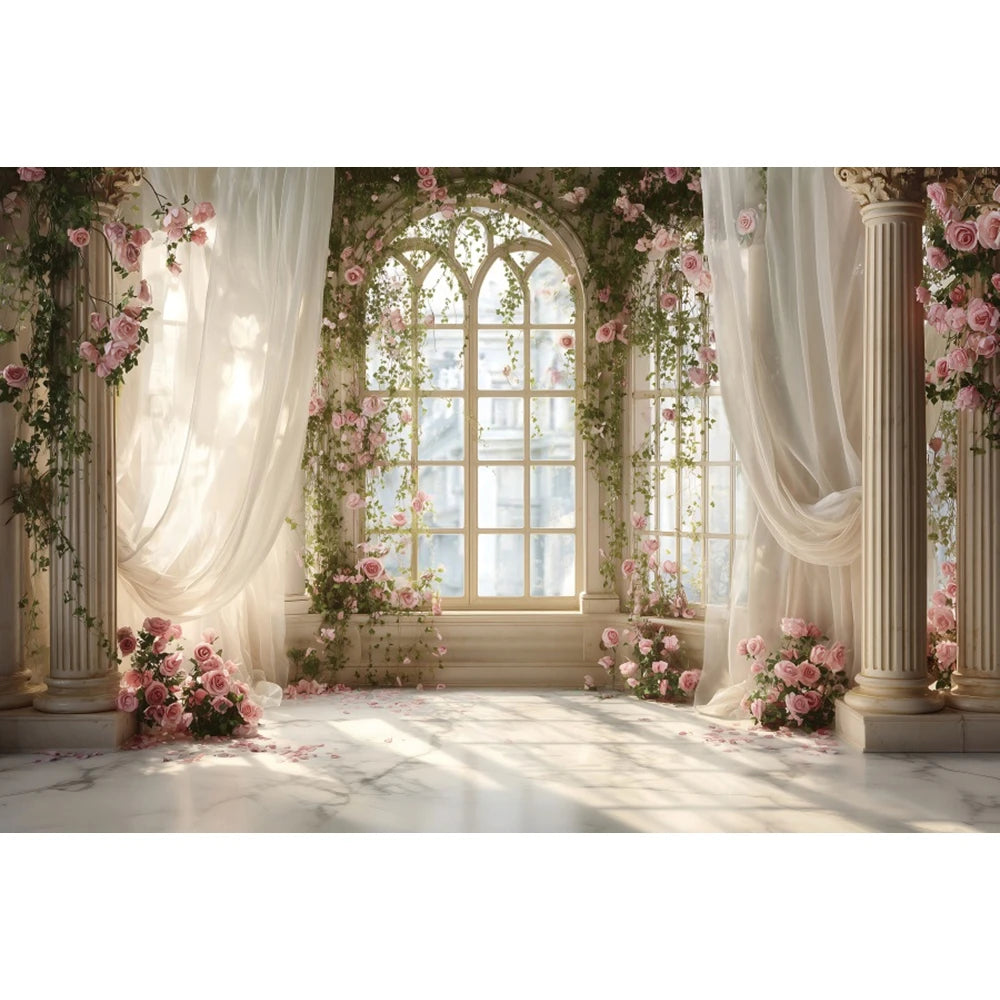 Fantasy Wedding Backdrops Abstract Flower Wall Photocall Girl Birthday Decoration Photography Adult Newborn Portrait Backgrounds