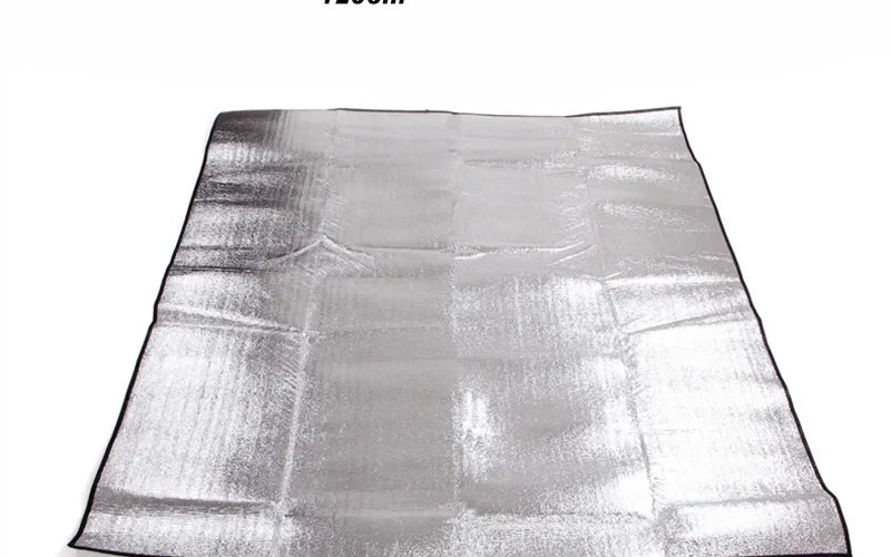 Camping Mat Foam Foil Blanket Aluminum Insulation Foam Foil Mat Sleeping Pad Thermal Outdoor Tent Footprint Reflecting Heat