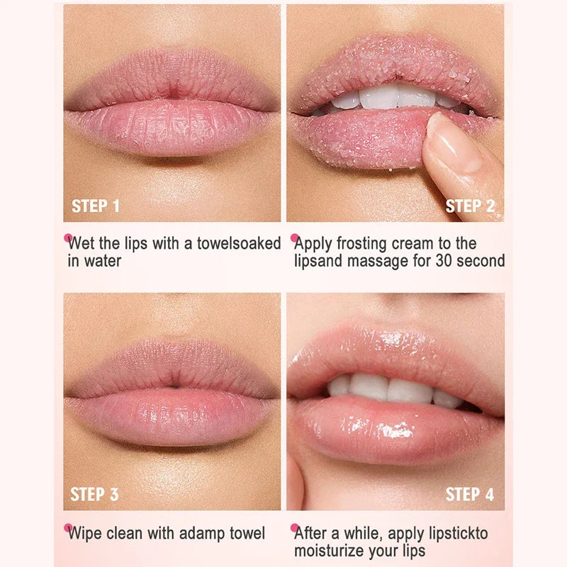 Dual Effect Lips Scrub Mask Fruit Flavor Lip Scrub Moisturizing Nourishing Exfoliating Dead Skin Makeup Reduce Lips Fine Lines