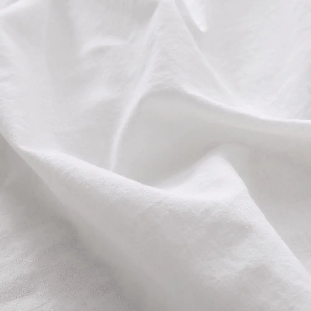 Simple&Opulence Linen Fitted Sheet (1 Piece) - 14 Inch Deep Pocket Mattress Cover Natural Flax Cotton Soft Breathable Bedding