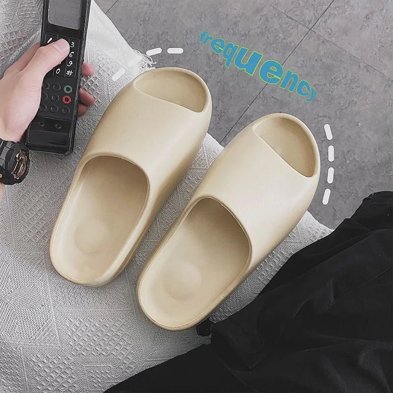Men's and Women's Casual Slippers Thick-Soled Wear-Resistant Non-Slip Heightening Comfortable Soft Casual Beach Sandals