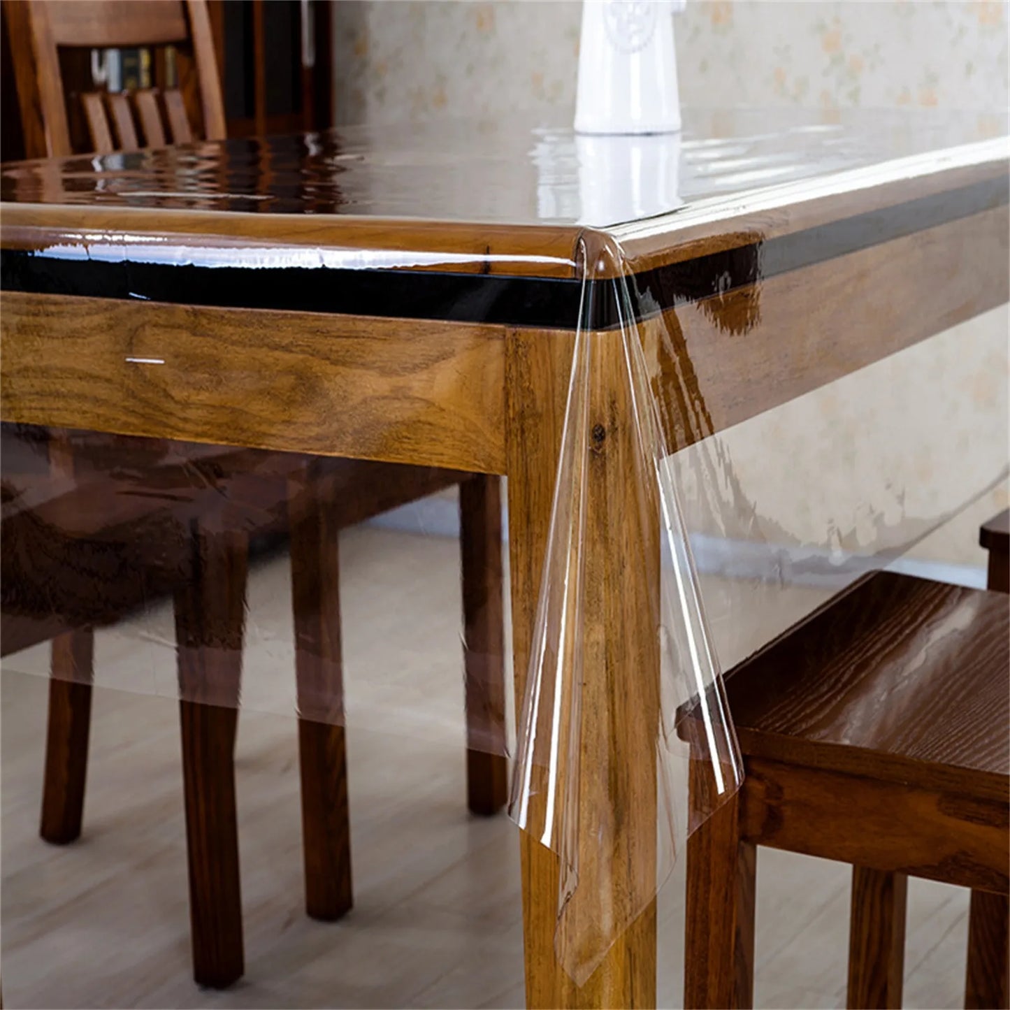 Table Mat Rectangular Pvc Tablecloth Rug Waterproof Scratch-resistant Transparent Table Cover For Home Kitchen Dining Room