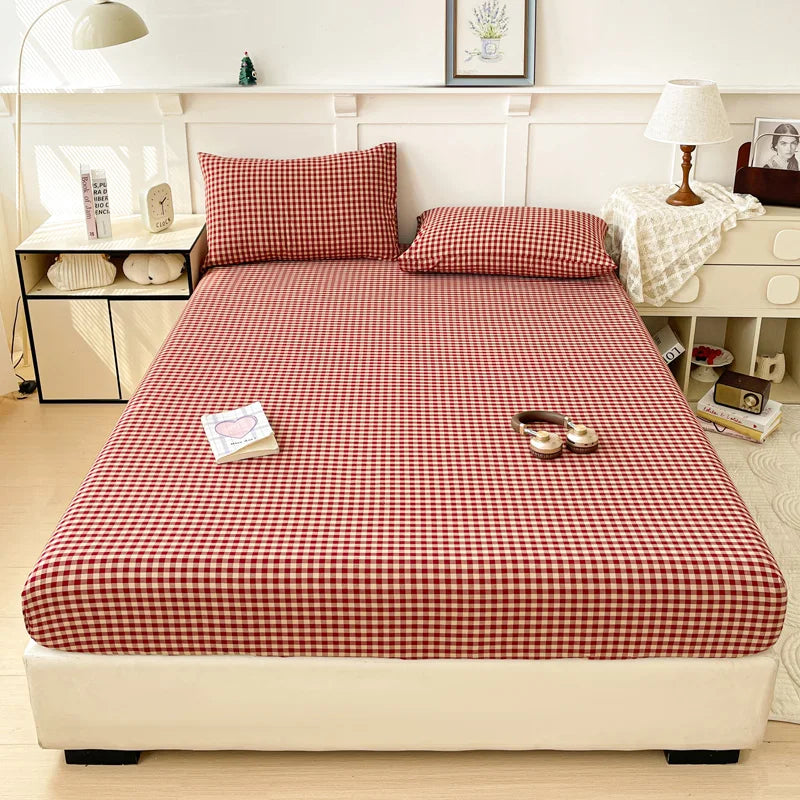 Pure Cotton Fitted Sheet Adults Kids Room Bedsheets Single/Twin/Queen/King Size Bed Cover простынь Soft Mattress Protector