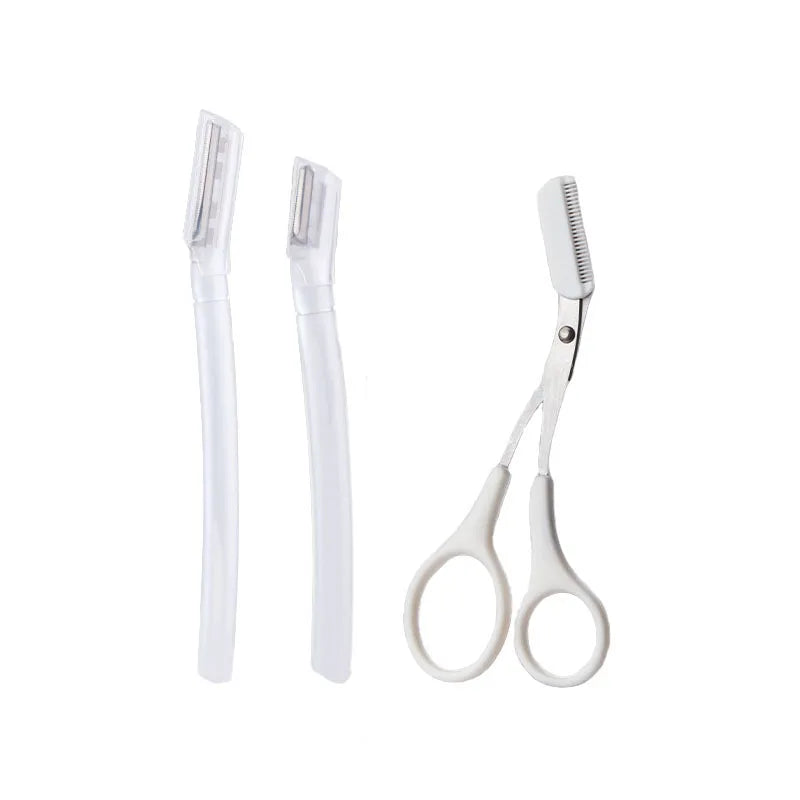 Karsyngirl 2/3Pcs Women Eyebrow Trimmer Women Facial Epilator Eyebrow Hair Remover Stainless Steel Eyebrow Razor Beauty Tools