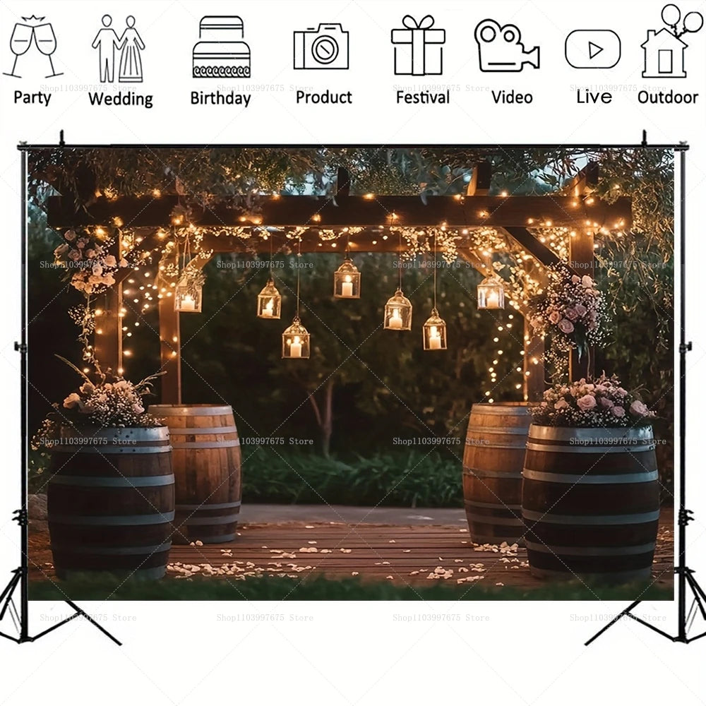 Mr & Mrs Rustic Wooden Backdrop Wedding Bridal Shower Bachelorette Party Decirations Photography Background Photo Booth Props