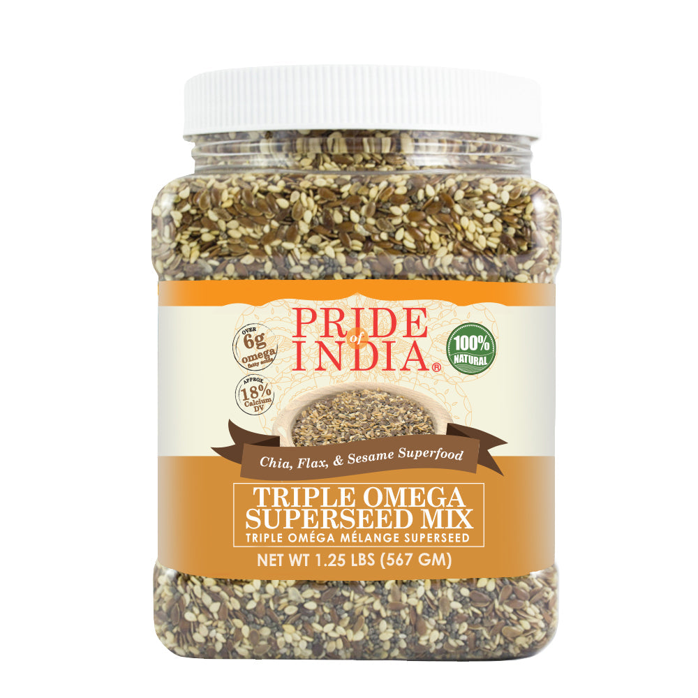 Triple Omega Superseed Mix - Chia Flax & Sesame Superfood Jar-0