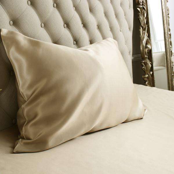 Silk Pillowcase with Envelope Closure - Queen - Beige-4
