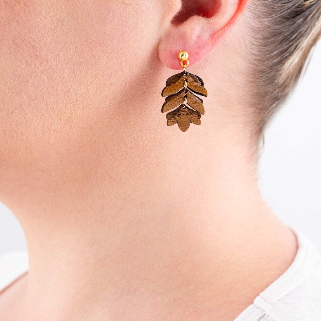 Uler-Uleran Recycled Wood Earrings-2