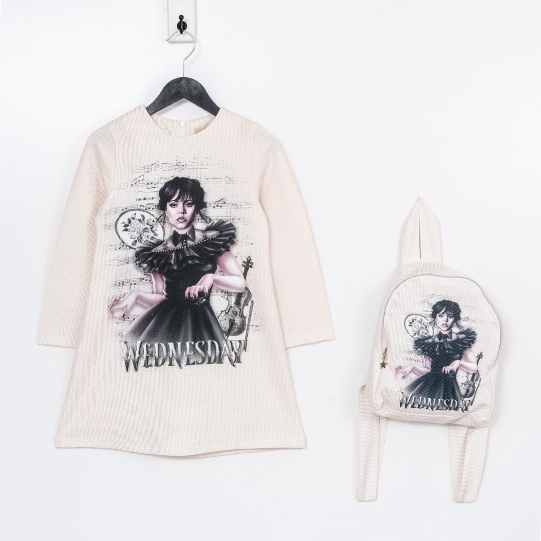 Wednesday Girls' Casual Dress-1