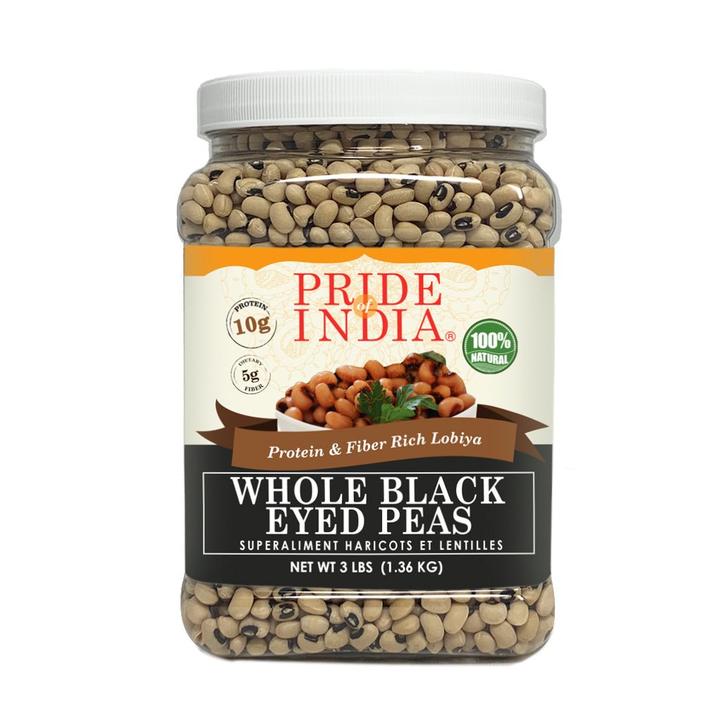 Indian Whole Black Eyed Peas - Protein & Fiber Rich Lobiya Jar-2