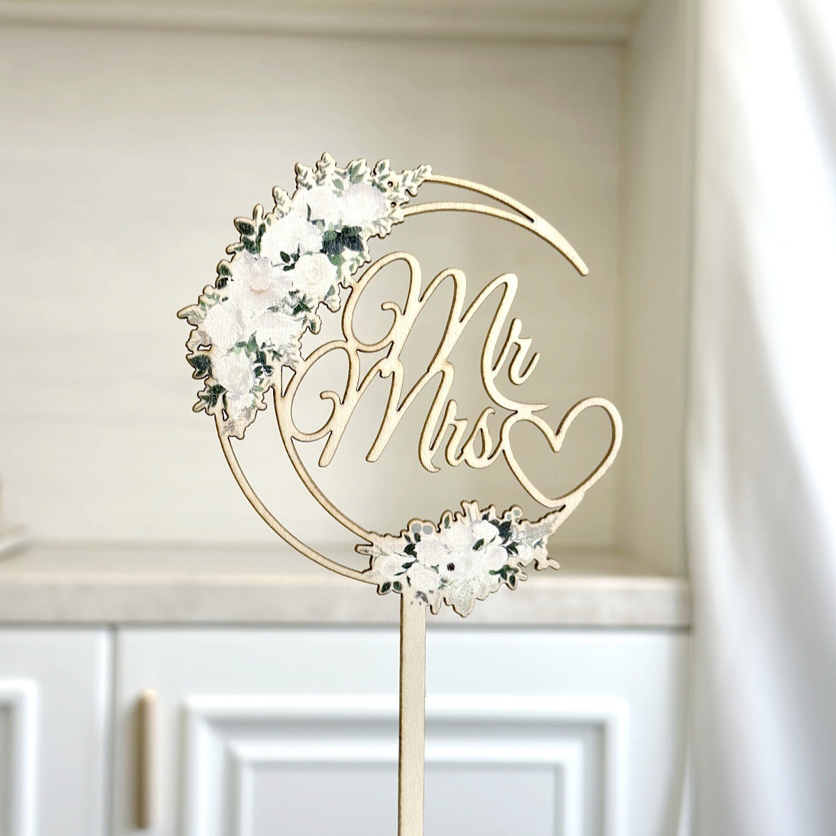 Ins Style MRMRS Color Printing Acrylic Cake Decoration Party Supplies