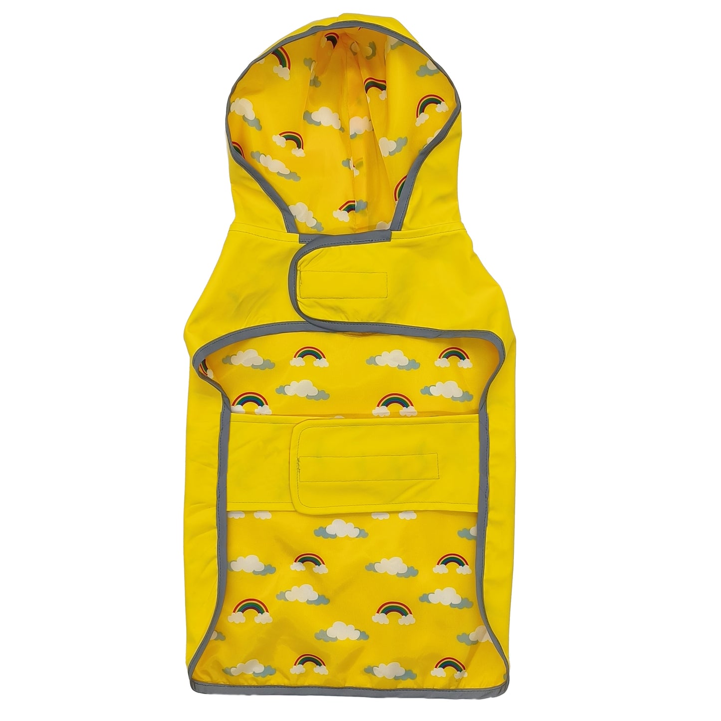 PETS TALE Reversible Waterproof Dog Raincoat - 1pc Polyester Pet Jacket with Duck Print - Machine Washable, Adjustable Straps for Small to Extra Large Breeds