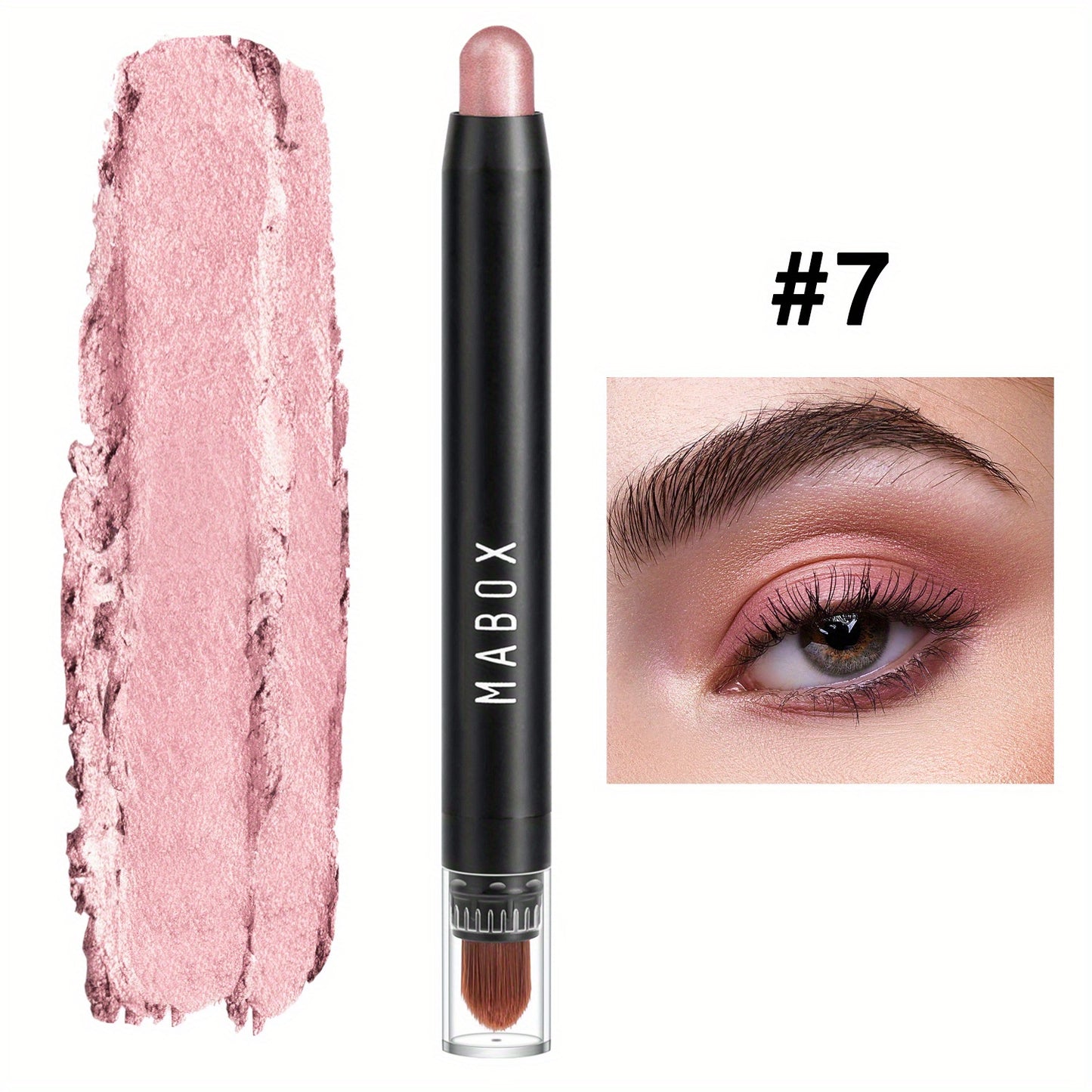 12 Color Eyeshadow Stick, Colorful Pearly Glitter Eyeshadow, Highlighter Swivel Eyeshadow Stick, Brightening Eyelid Waterproof Eyeshadow Makeup With Brush Head For Music Festival