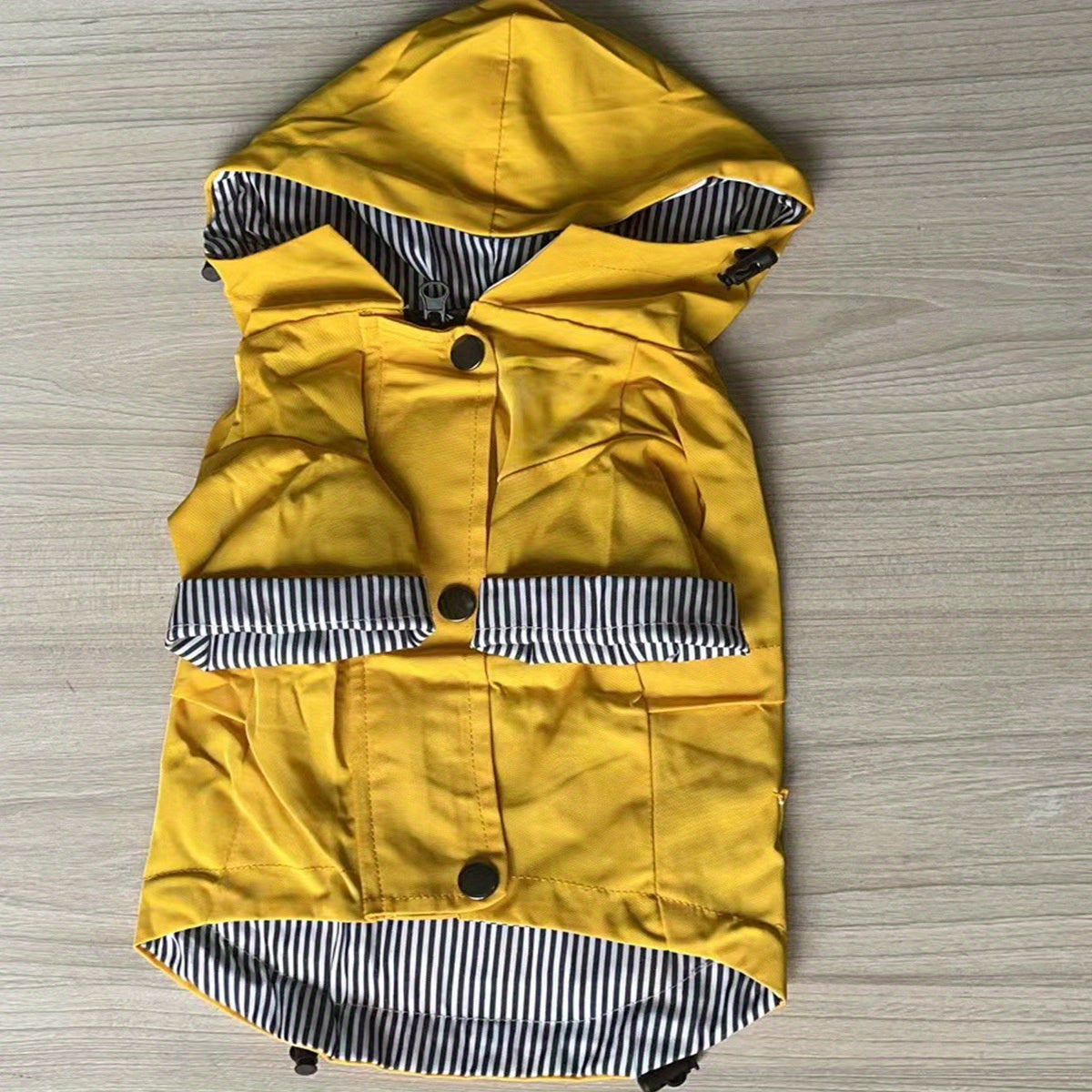 Keep Your Pet Puppy Warm & Dry With This Stylish Striped Rain Jacket!