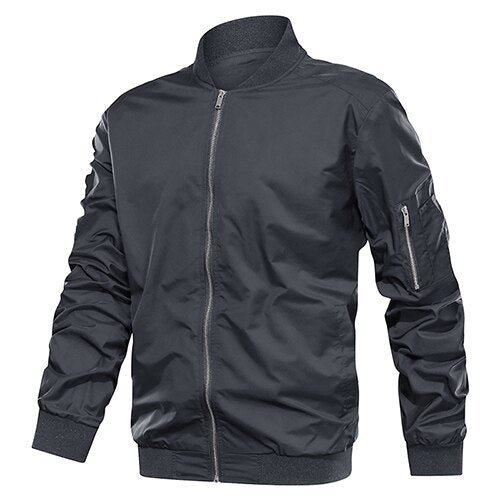 Autumn Men's Lightweight Bomber Jacket Coat Mens Spring Casual Jackets Students Baseball Style Coats Outerwear Boys-6