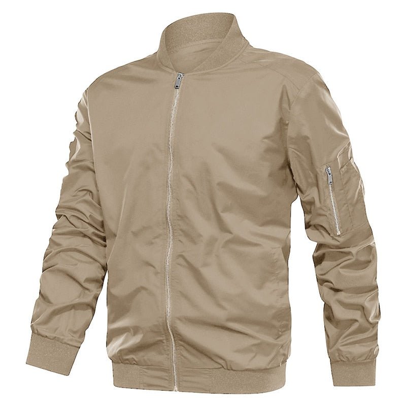 Autumn Men's Lightweight Bomber Jacket Coat Mens Spring Casual Jackets Students Baseball Style Coats Outerwear Boys-1