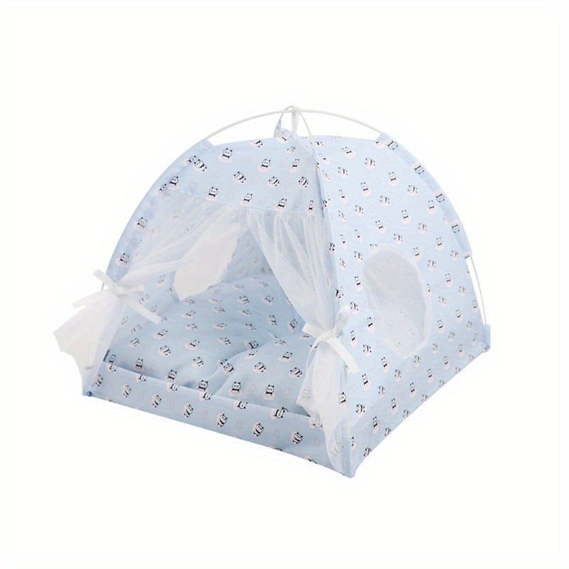 Portable Pet Tent with Breathable Cushion - Perfect for Small Dogs and Cats Christmas Gift