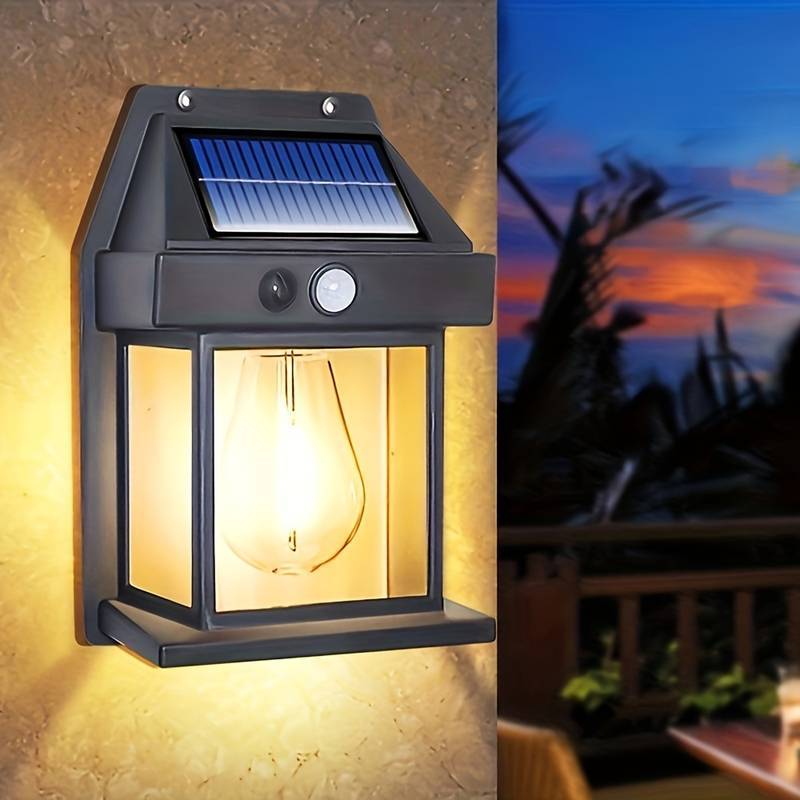 Solar Motion Sensor LED Lights, Wireless Outdoor Security-4