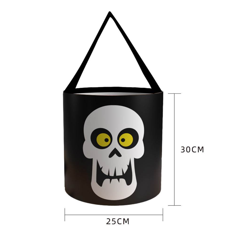 Halloween Candy Bag - Handheld LED Light-up Pumpkin Bag Tube, Halloween Trick-or-Treat Bag