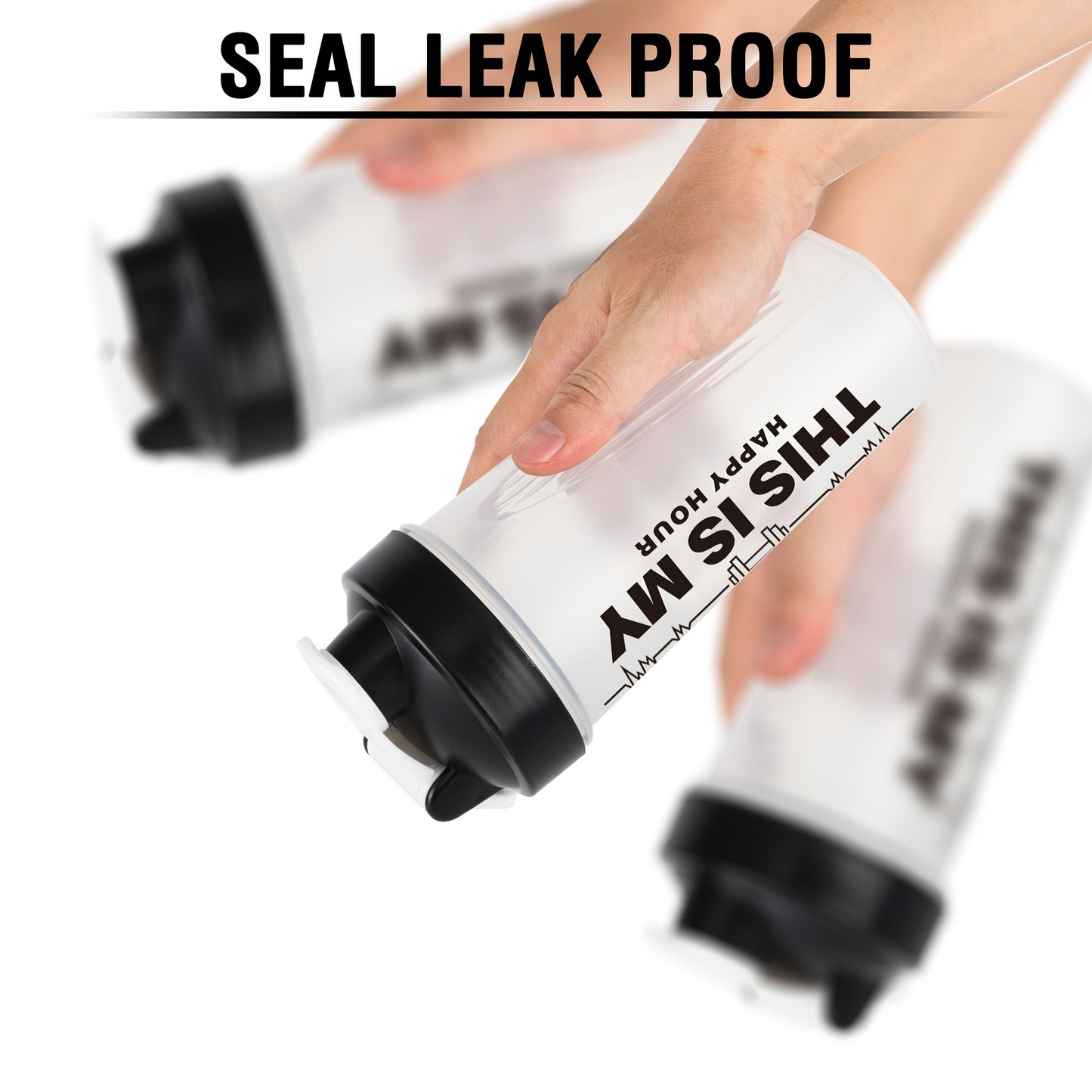 20.29oz Leak-Proof Protein Shaker Bottle for Smoothies and Fitness, BPA-Free Blender Cup for Sports and Gym Workouts