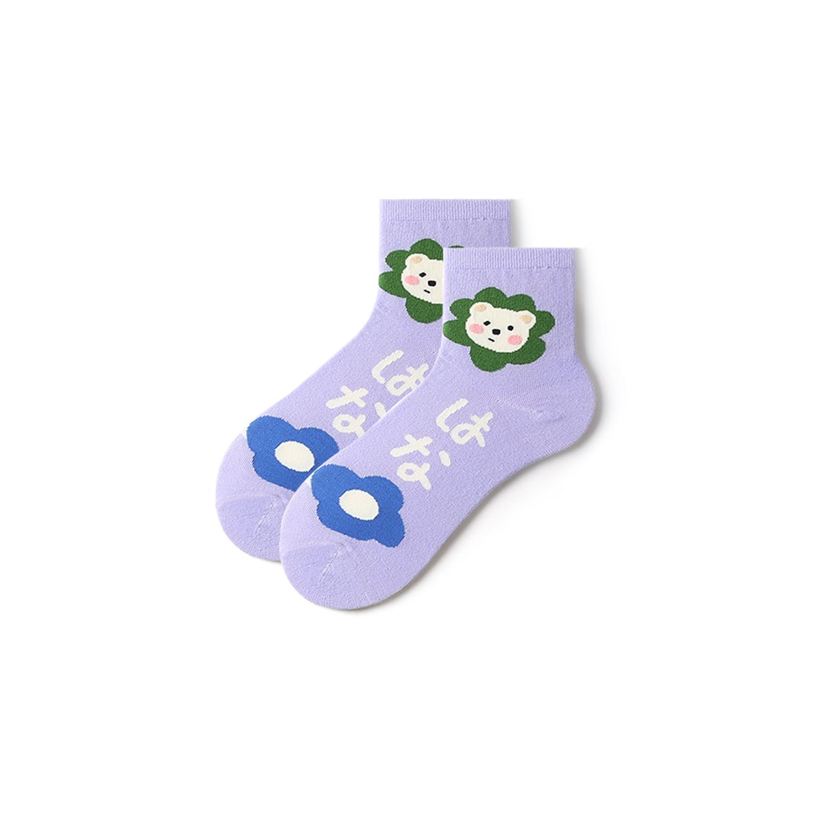 Cartoon Animals Summer Women 5pcs Low Cut Socks Set-3