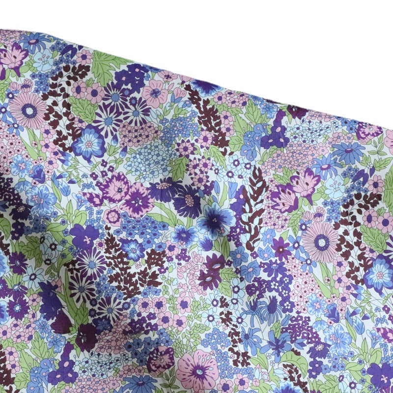 CIARA Purple Florals 80 Pieces LIBERTY Poplin High Count Cotton Cloth Fabric
