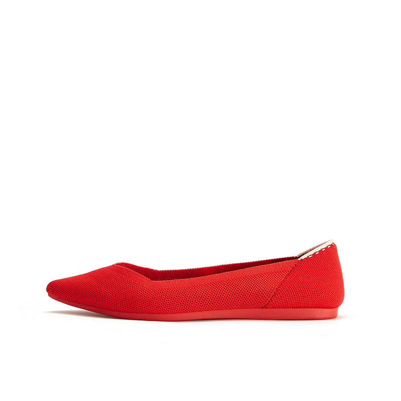 Comfortable Woven Pointed Toe Work Flats-6