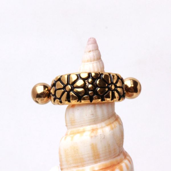 Gold Daisy Ear Cuff Cartilage Earring-3