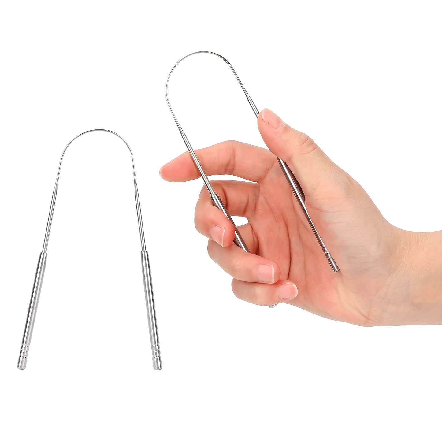Tongue Scraper, Halitosis Reduction, Stainless Steel Tongue Cleaner, Metal Scraper, Tongue Scraper Cleaner For Fresh Breath