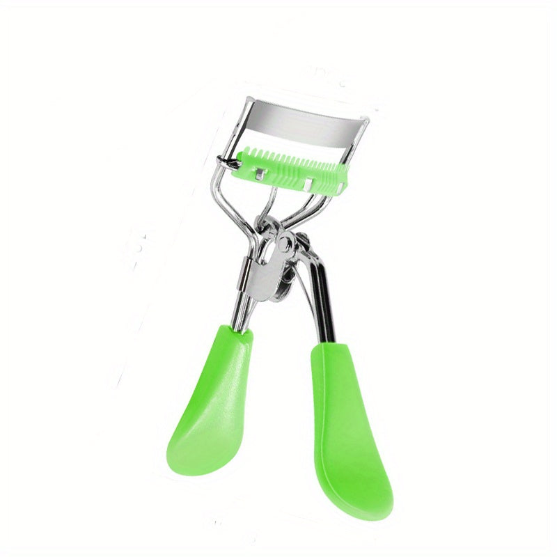 1pc Wide Angle Eyelash Curler With Built In Comb Eye Lash Clip Cosmetic Makeup Lash Curling Auxiliary Tool For Women Lash Curlers, Multicolor