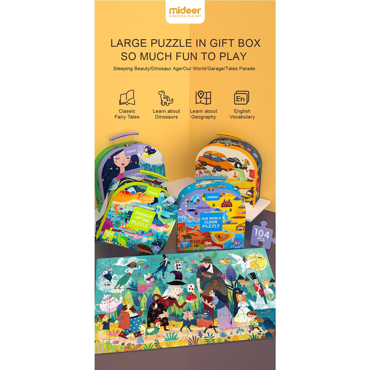 Dinosaur Age 104pcs Puzzle Gift Box-3