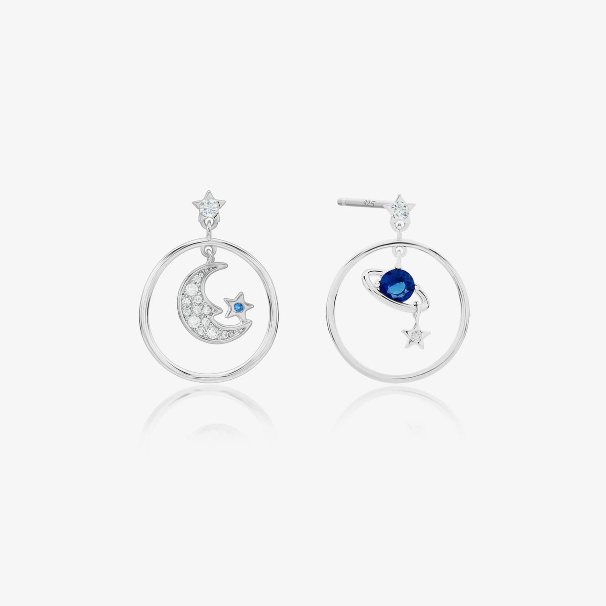 Saturn moon earrings-5