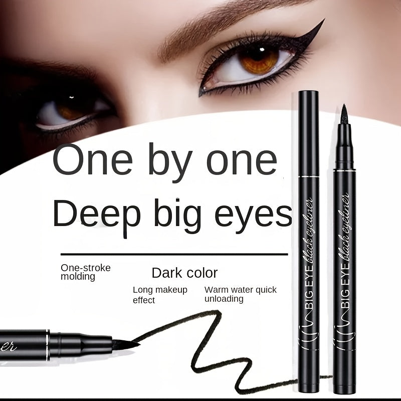 Waterproof Liquid Eyeliner, Soft Head Long Lasting Eye Liner Pen Smudge Resistant Sweat-proof Makeup Eye Liners For Women