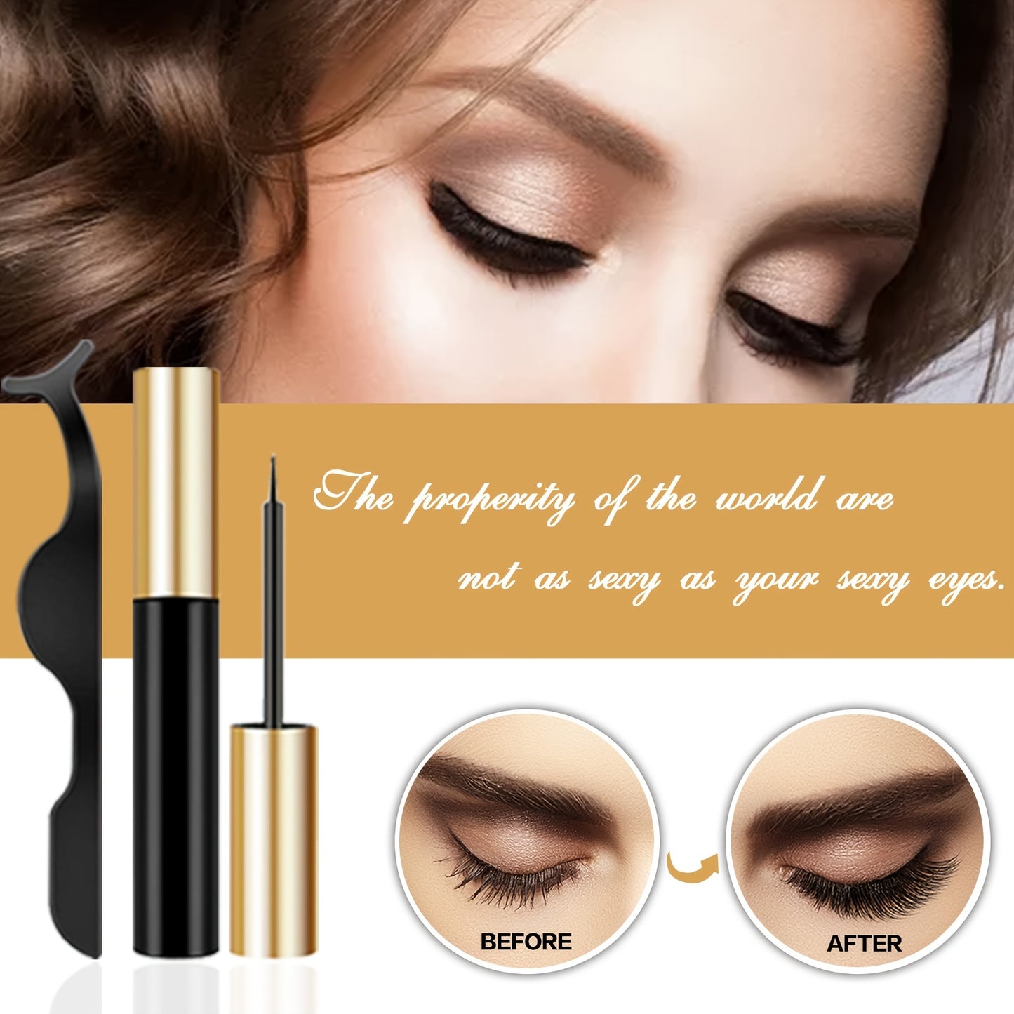 Magnetic Eyelashes With Eyeliner Kit, 5 Pairs Natural Looking Magnetic Lashes, Easy To Wear False Eyelash Set, No Glue Needed And Waterproof