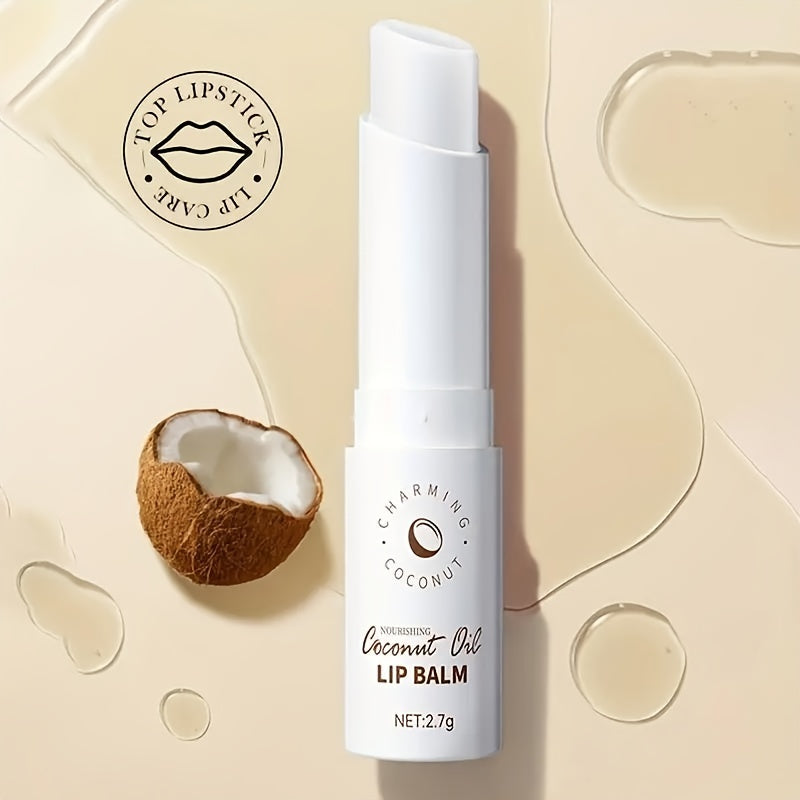 Coconut Lip Balm - Long Lasting Nourishment And Moisture For Men And Women - Daily Care Lip Balm With Plant Squalane