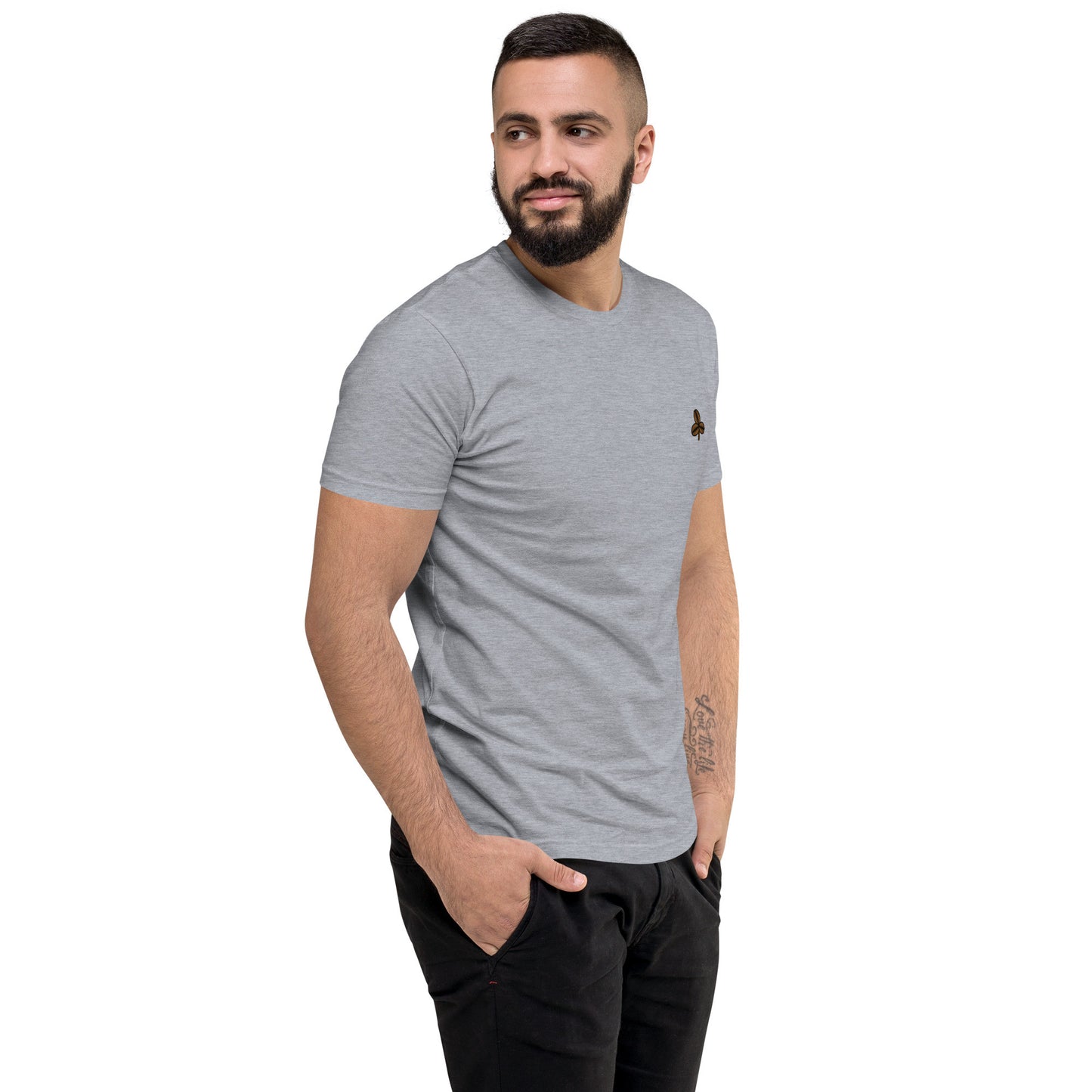 Coffee Clover Men's Fitted T-Shirt-9