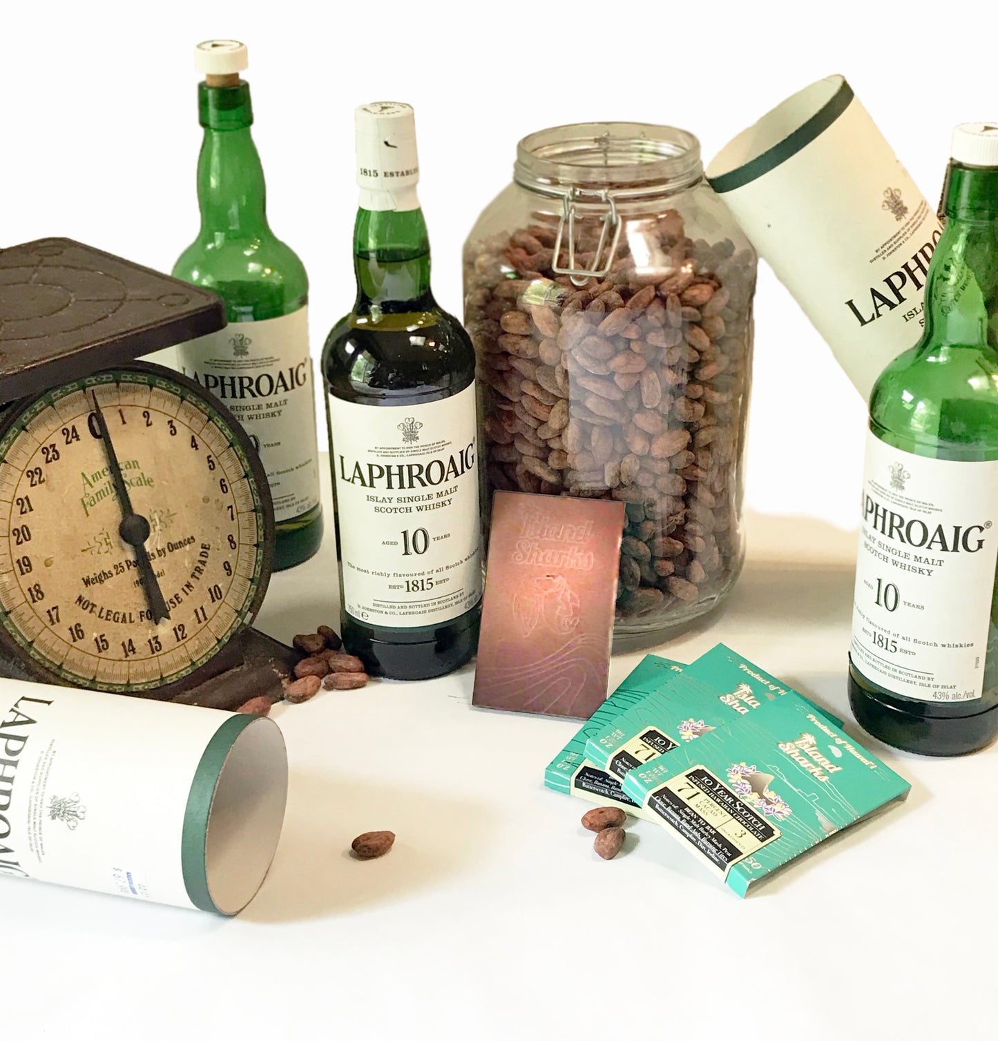 10 - Year Laphroaig Scotch-Whiskey Infused 71% Hawaiian Dark Chocolate-1