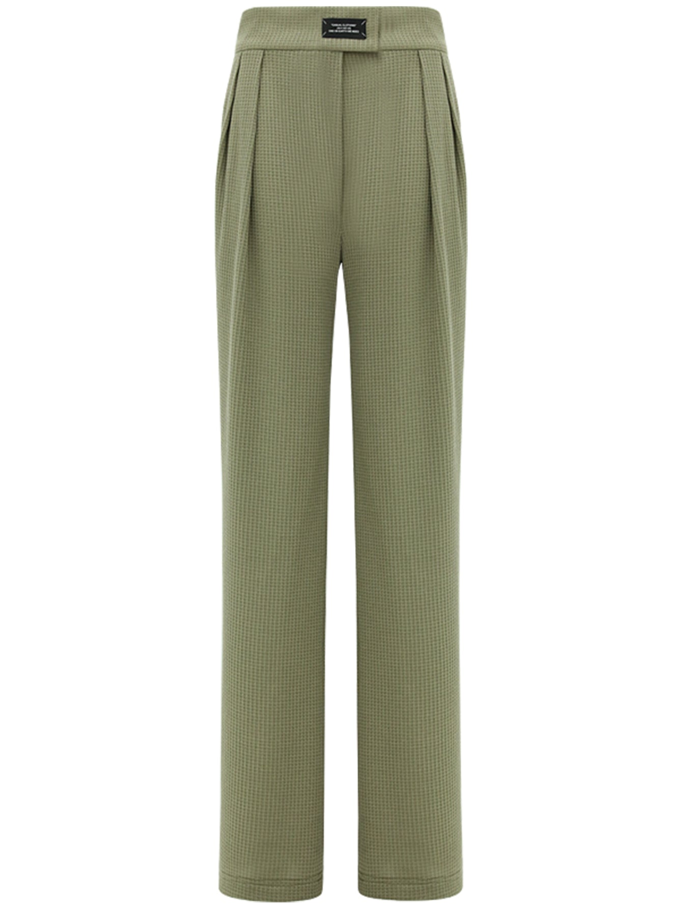 Green Straight Leg Pants-3