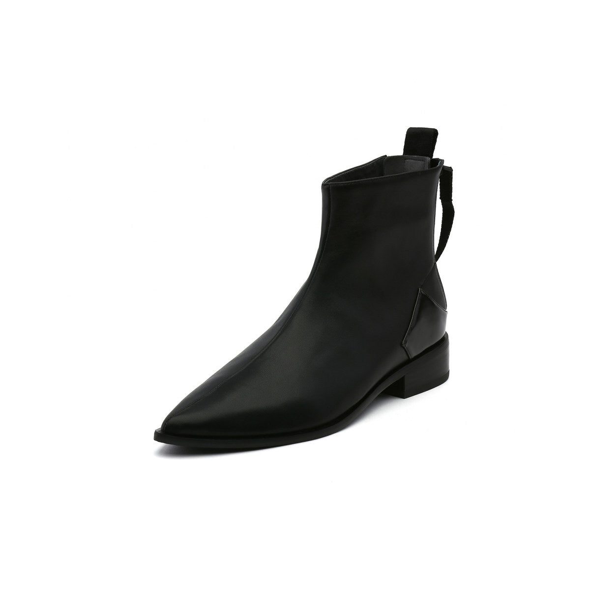 Leather Back-Zip Walking Boots-1