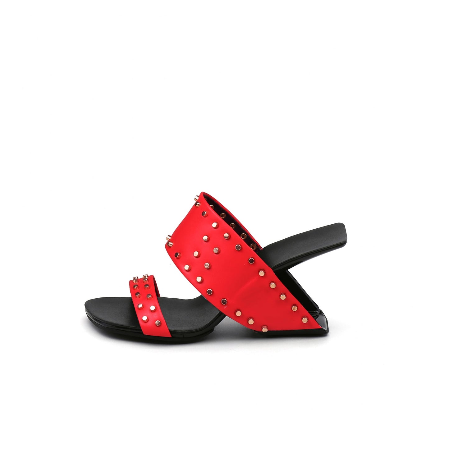 Edgy Metal Embellished Heel-Less Mules-6