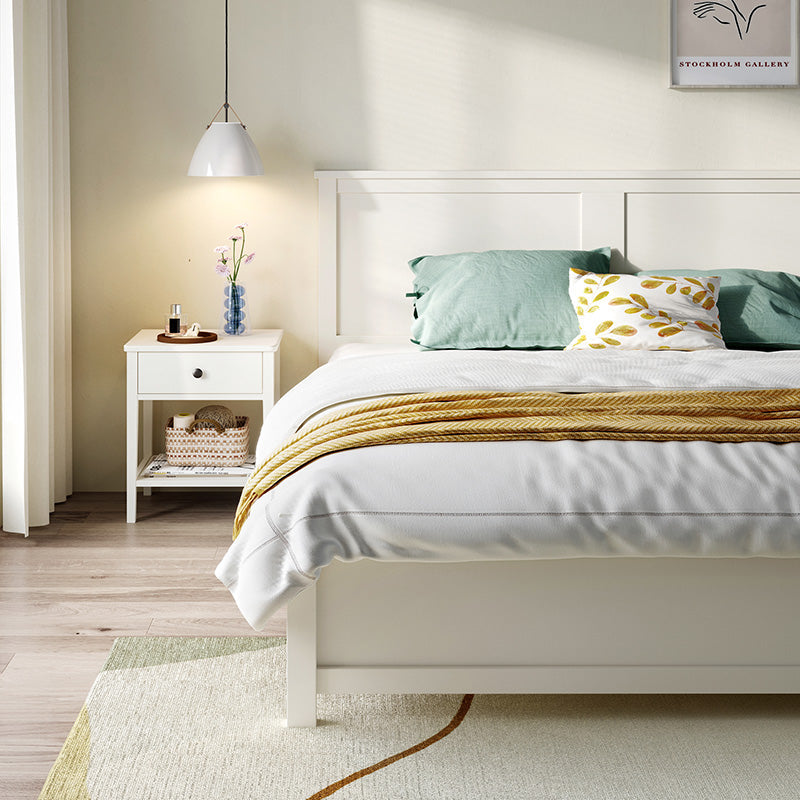 Minimalist Cream Bedset with Matress and Headboard-2