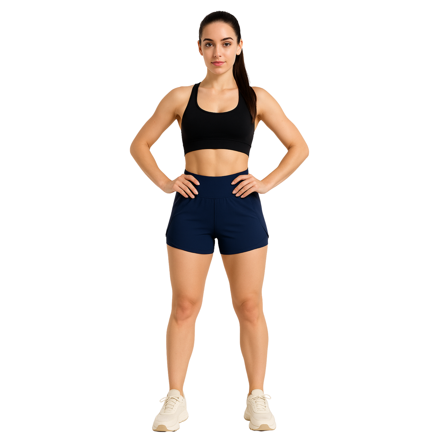 Women's High Waist Seamless Yoga Shorts - Breathable, Recycled Fabric, Sweat-Wicking, Eco-Friendly Gym & Running Shorts-6