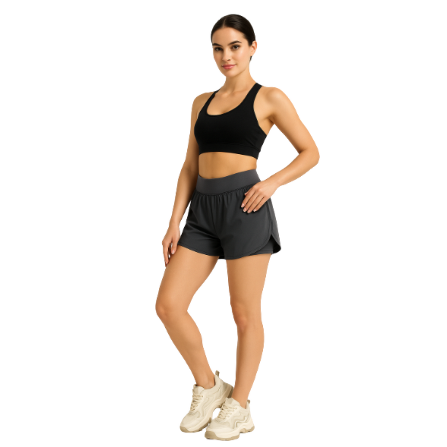 Women's High Waist Seamless Yoga Shorts - Breathable, Recycled Fabric, Sweat-Wicking, Eco-Friendly Gym & Running Shorts-5