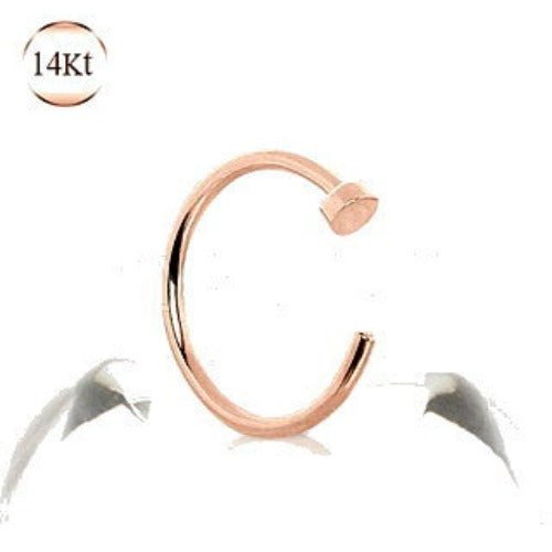 14Kt Rose Gold Nose Hoop Ring-2